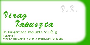 virag kapuszta business card